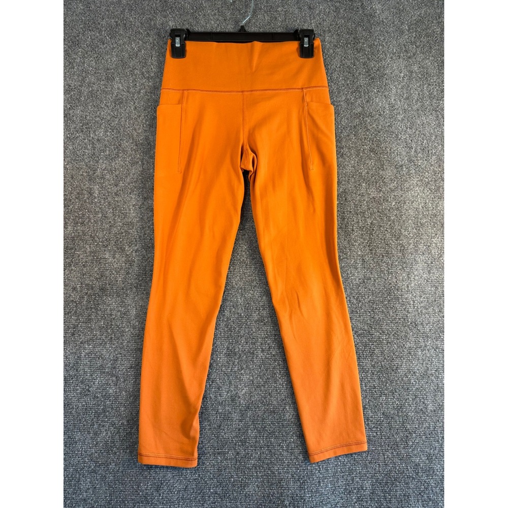 Athleta Salutation Stash Pocket II 7/8 Tight Orange High Rise Leggings Small